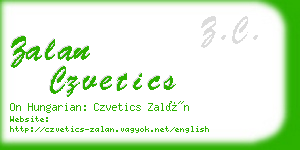 zalan czvetics business card